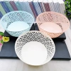 I1242 620 round fruit basket, plastic fruit plate, candy plate, home living room, dried fruit plate, daily necessities Item Picture